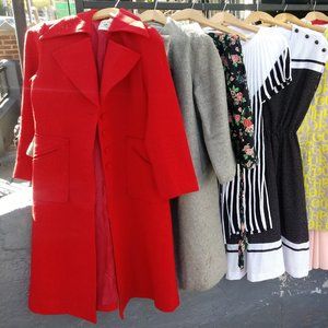 70s Style Red Coat